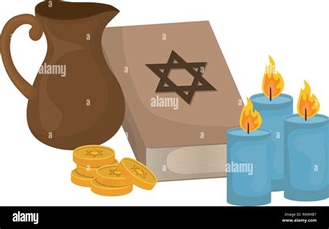 jewish holy book  star vector illustration design stock vector