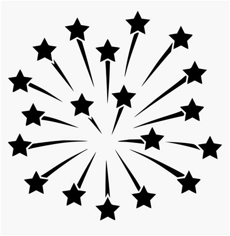 Transparent Black Firework Clipart - Fireworks Black And White Png, Png ...