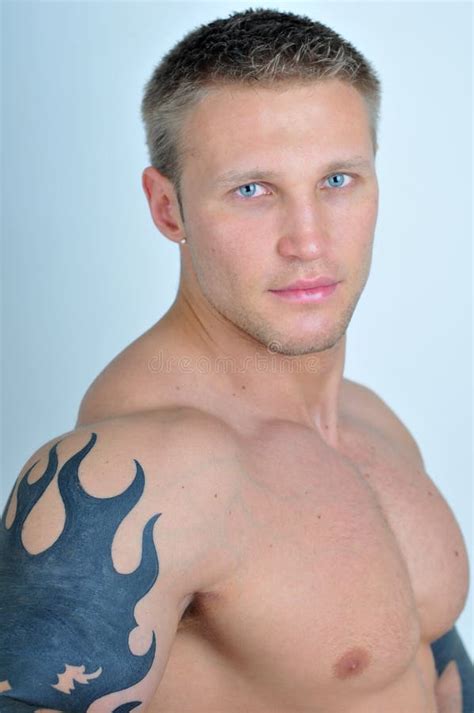 muscled model stock photo image  male strength sportsmen