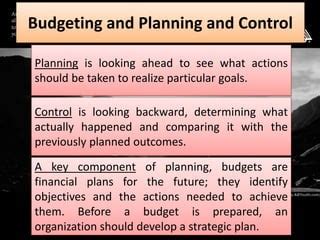 chapter 8 budgetting for planning and controlling (hansen & mowen) | PPT