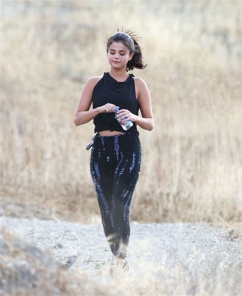 Selena Gomez Booty in Tights - Hiking in Hollywood Hills, June 2015
