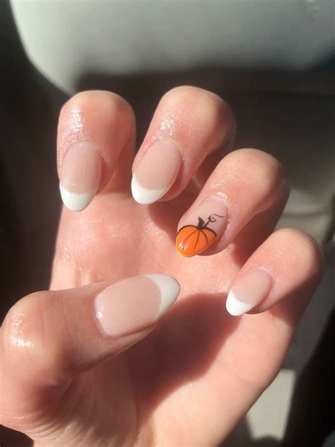 Cute fall pumpkin nails in 2025 | Gel nails, Cute nails for fall