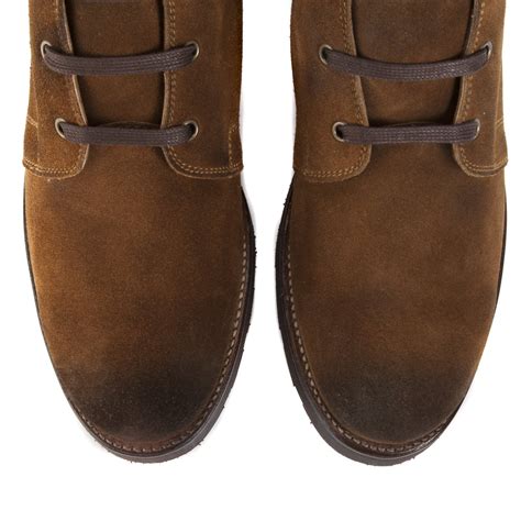 Mens Tan Leather Lace-Up Handmade Brogan Boots - Ranch Road Boots™