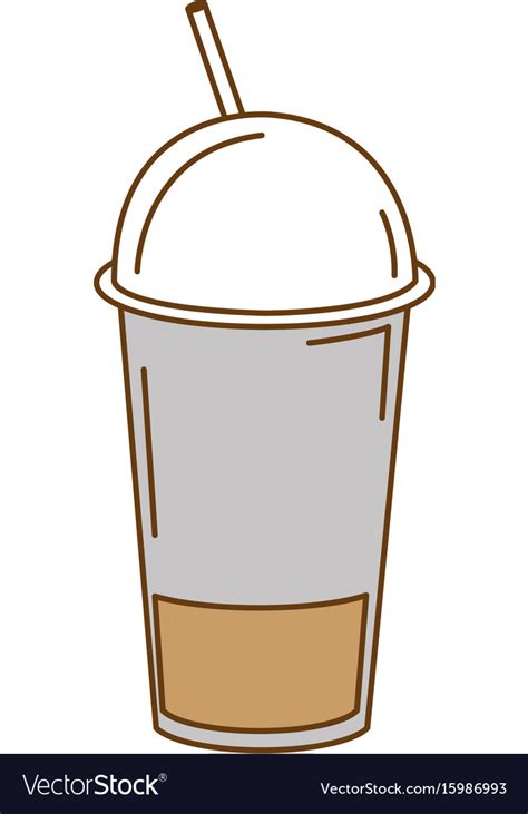 Coffee in plastic cup Royalty Free Vector Image