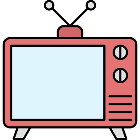 Television Generic Thin Outline Color icon