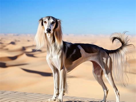 saluki  elegant swift  loyal arabian hunting dog