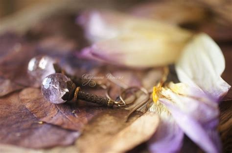 Купить Серьги с аметрином - сиреневый, Серьги бронзовые, серьги с ...
