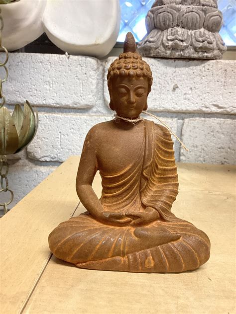 Buddha Statue Cast Iron 12.5 cm | Down to Earth Garden Supplies