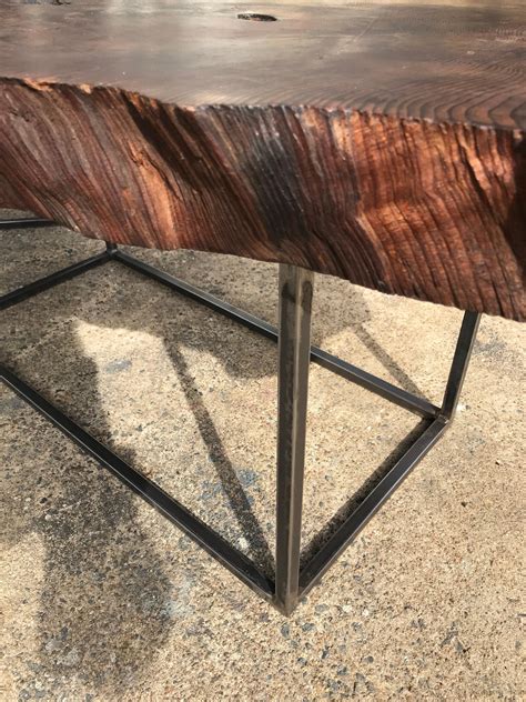 Epic Live Edge California Redwood Coffee Table For Sale at 1stDibs