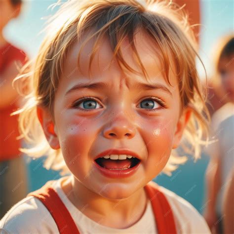 Innocent Tears The Heartfelt Emotion of Children Expressing Raw Pain