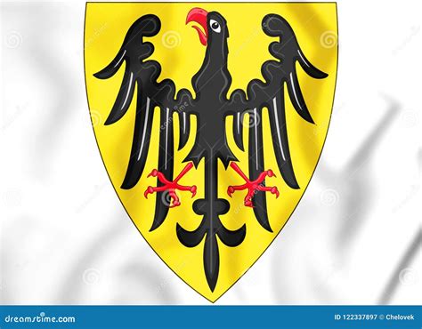 3D Holy Roman Empire Coat of Arms 1200-1300. Stock Illustration - Illustration of deutch ...