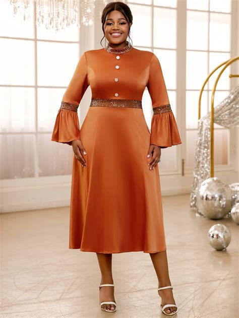 flare sleeve dresses