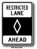Restricted Lane R3-10 Traffic Sign Regulatory | TR01R3-10