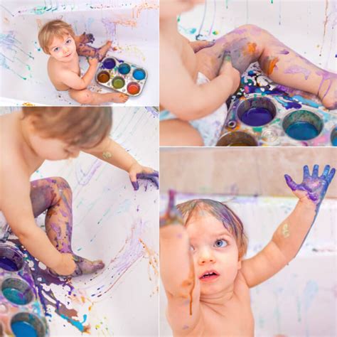 toddler paint bath sensory art project eating richly