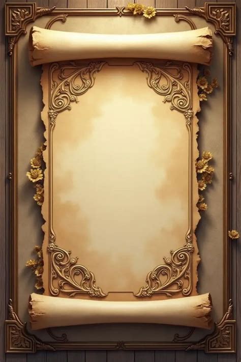 Scroll template | Frames design graphic, Gold design background ...