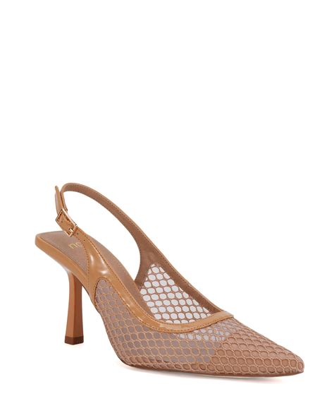 ILONA Nude Mesh Point Slingback Court