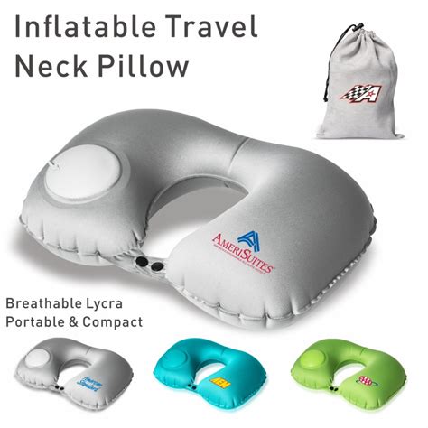 ITP02L Inflatable Neck Pillow with Packsack, In Seconds Inflating ...