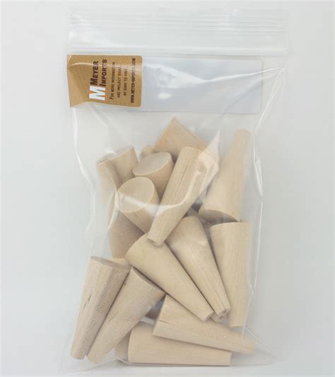 Wooden Craft Cones - 20 Pieces - 1 3/4" Tall - IV3-2483 - Meyer Imports