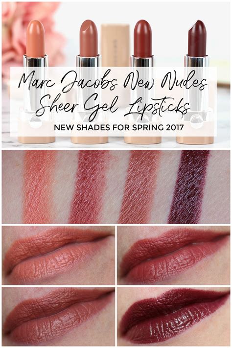 New Shades of Marc Jacobs New Nudes Sheer Gel Lipstick