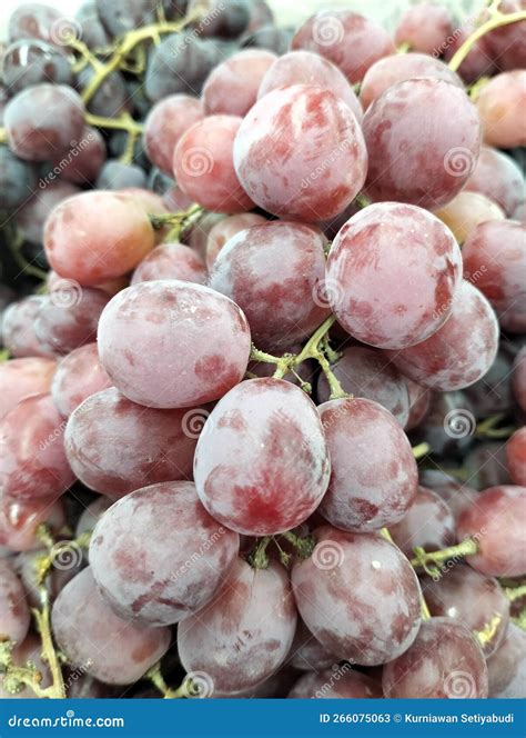 Fresh Red Globe Grapes in the Market. Stock Image - Image of produce ...