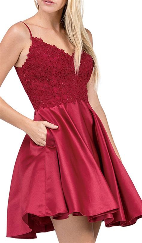 dillard's red homecoming dresses 4
