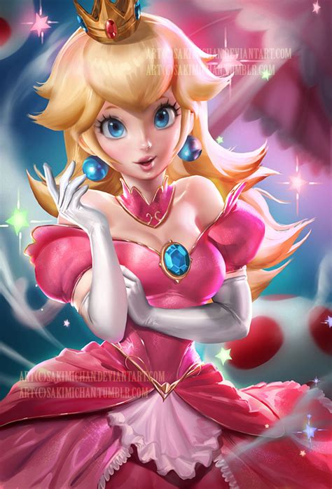 Peachy by sakimichan on @DeviantArt | Super mario art, Peach art, Peach