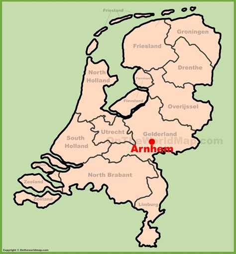 Arnhem location on the Netherlands map - Ontheworldmap.com