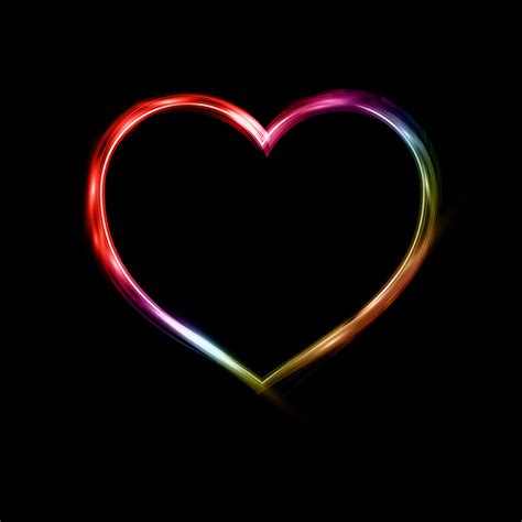 neon love heart