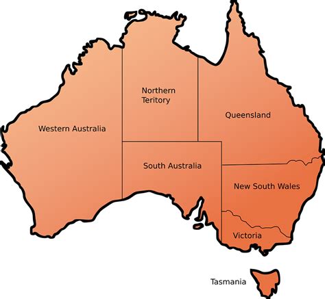 australia map teritories royalty  vector graphic pixabay