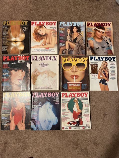 Vintage PLAYBOY Magazines Year 1982 - 11 ISSUES Complete w/ centerfolds