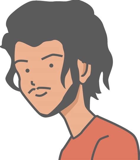 long hair illustration design  vector art  vecteezy