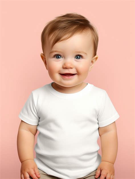 Blank white baby t-shirt for mockup design Ai generated 30367905 Stock ...