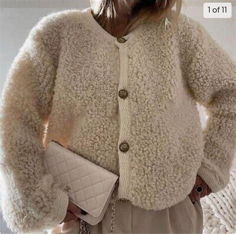 Massimo Dutti NEW Bouclé knit cardigan with buttons jacket CREAM ...