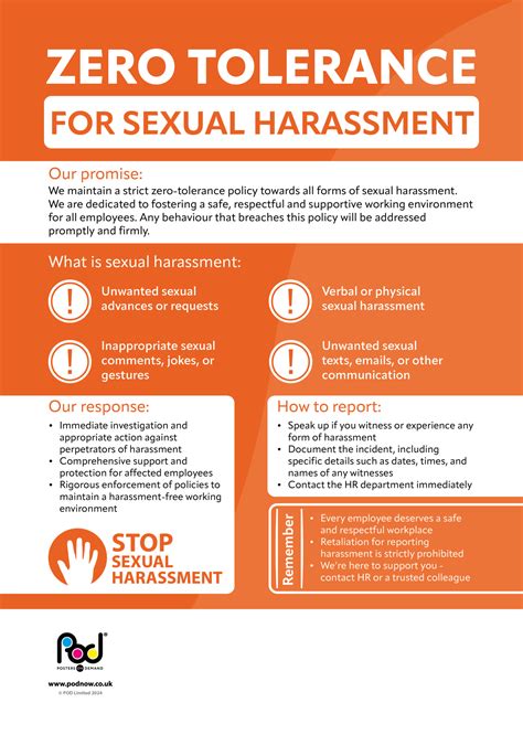 Zero Tolerance for Sexual Harassment | POD | Posters On Demand