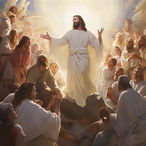 jesus christ blessing premium ai generated image