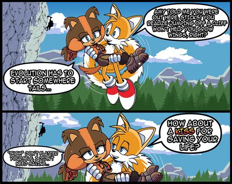 Sonic X Tails And Cream Kiss
