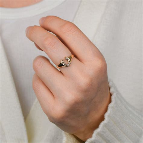 Diamond Horseshoe Ring – Folklor