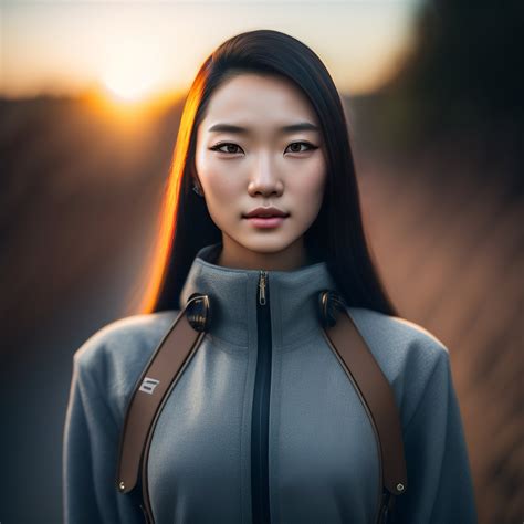 Lexica - Long shot Professional photo of an 18 years old robotic girl