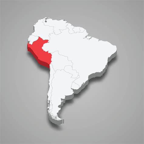 Perú país ubicación dentro sur America. 3d mapa 22754563 Vector en Vecteezy