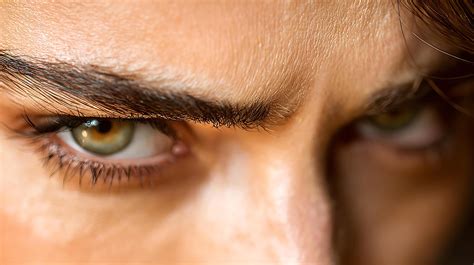 intense gaze   human eye macro shot captures raw emotion