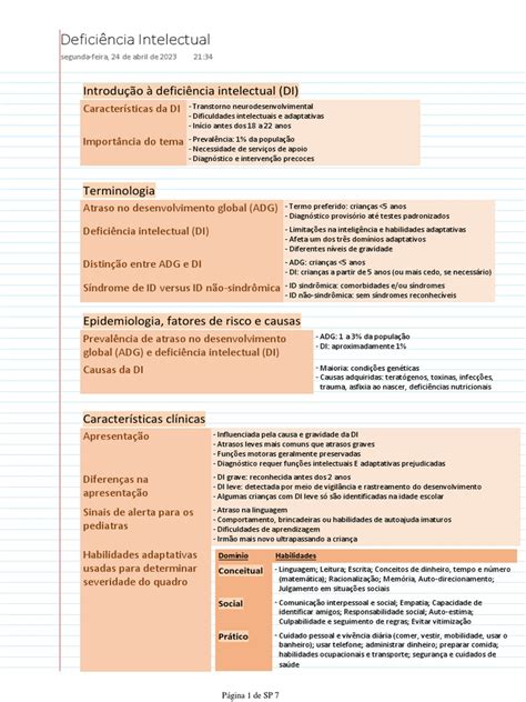 Deficiência Intelectual Características - Características da Deficiência Intelectual | PDF