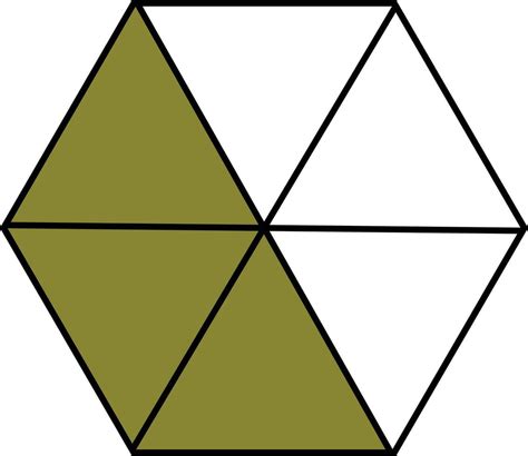 Three Sixths Hexagon Fraction Printable Worksheets Illustration ...