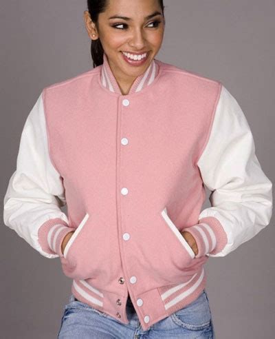 High Quality Pink Varsity Letterman Women Jacket