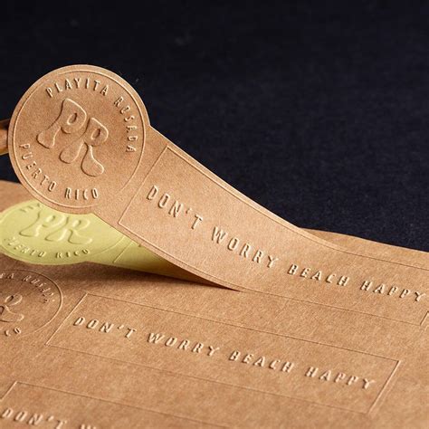 custom  embossed stickers agreen packaging