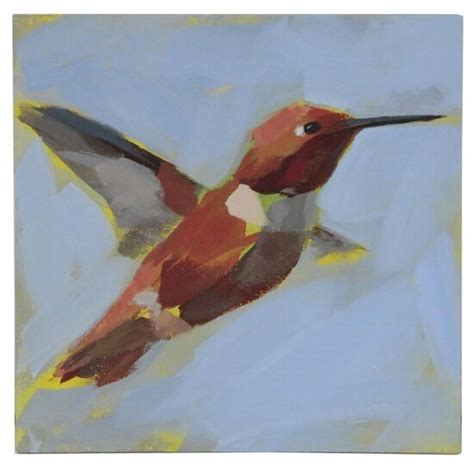 Marija Zadro Oil Painting of Hummingbird in Flight, 2020 in United...