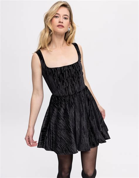 Ciel Concept | Velvet rain mini dress | Greek Fashion Room