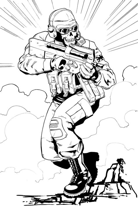 Call Of Duty Ghost Drawing at PaintingValley.com | Explore collection ...