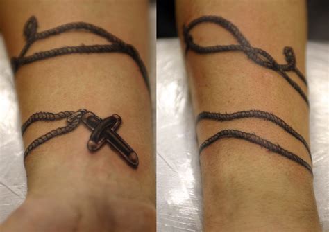 Cross on Rope Tattoo | www.facebook.com/FlamingArtTattoo/ | Flaming Art ...