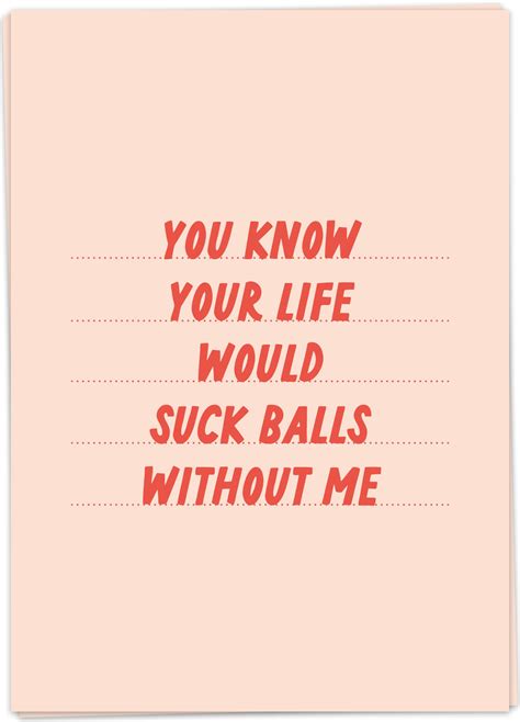 Suck balls - Kaart Blanche