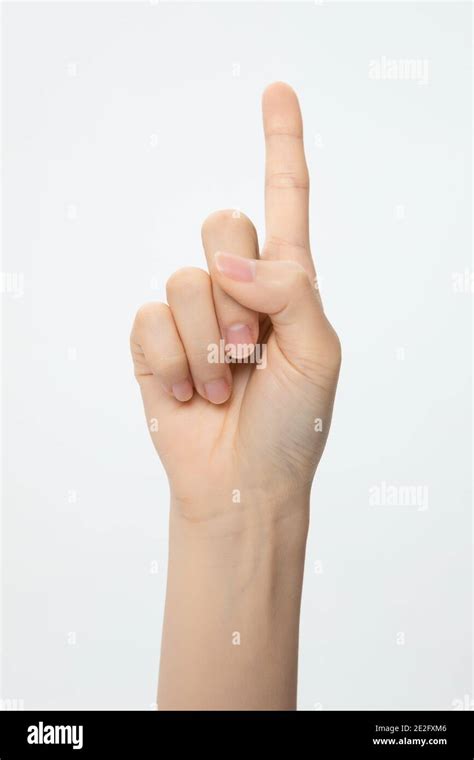vertical shot   hand gesturing  isolated   white background